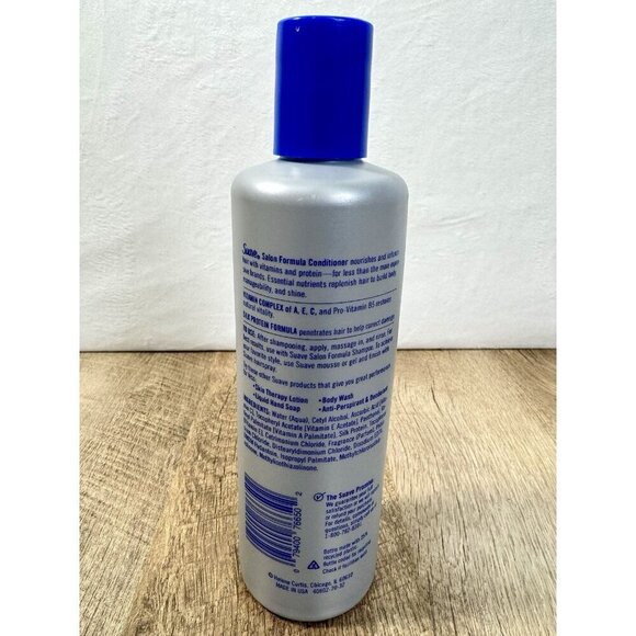 Vintage Suave Salon Formula Hair Conditioner 15 Oz Silver Bottle USA New - Picture 2 of 3